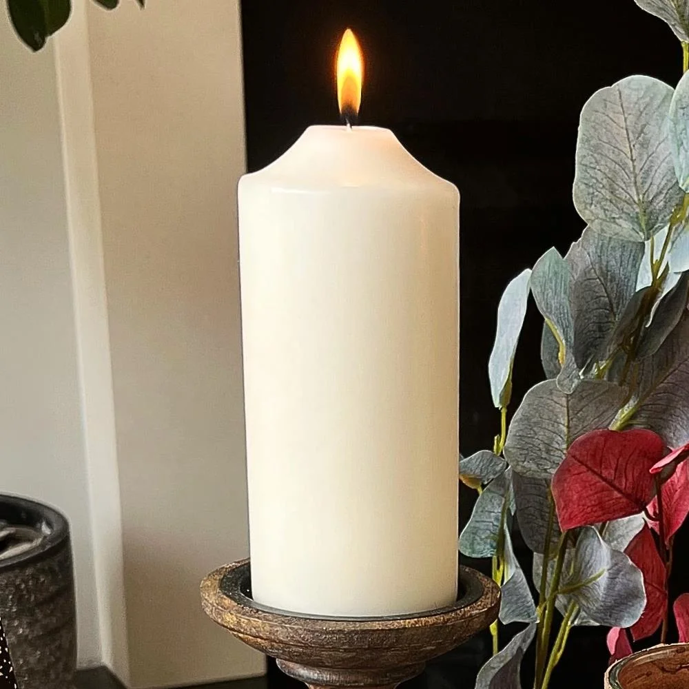 100 Hour Burn Time Overdipped Church Pillar Candle — view 2